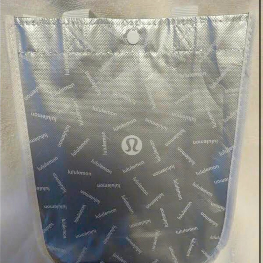 It is a silver Lululemon reusable bag.